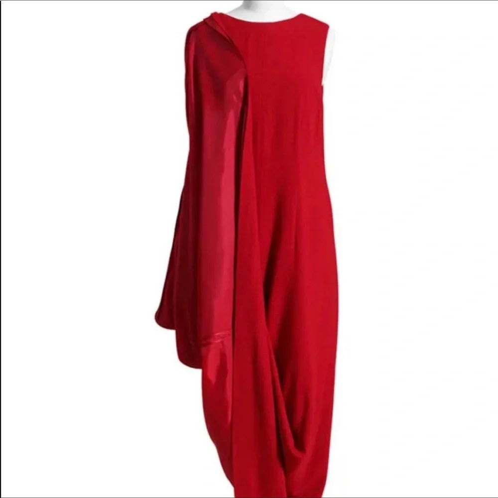 👹NWOT Wool H&M collection High Low Draped Asymmetric Avant-garde Hitched up 4 - Picture 4 of 12